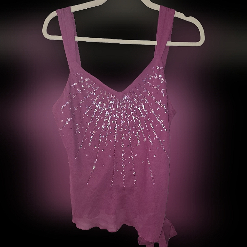 NWT Berry Pink Sequin Tank